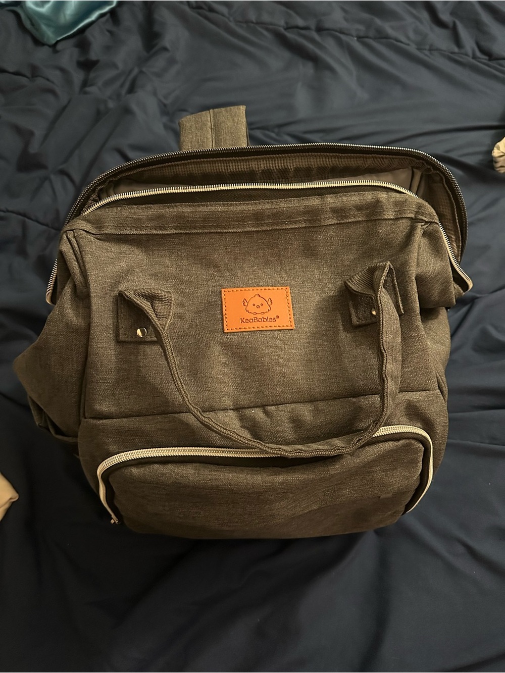 Gray keababies diaper backpack